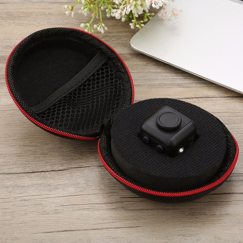 Black Red Nylon Zipper Carry Case Portable Anxiety Stress Relief Toy Gift Bag Storage Box for Fidget Cube Toys