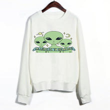 EAST KNITTING 2017 Winter Women Fashion Hoodies Three Aliens Harajuku Large Size Female Clothing