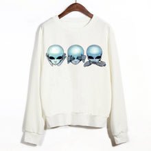 EAST KNITTING 2017 Winter Women Fashion Hoodies Three Aliens Harajuku Large Size Female Clothing