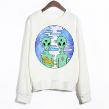 EAST KNITTING 2017 Winter Women Fashion Hoodies Three Aliens Harajuku Large Size Female Clothing