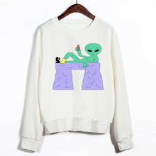 EAST KNITTING 2017 Winter Women Fashion Hoodies Three Aliens Harajuku Large Size Female Clothing