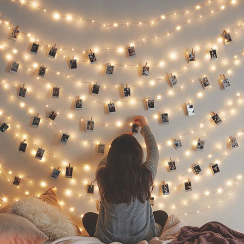 ANBLUB 1.5M 2M 3M Photo Clip Holder LED String lights For Christmas New Year Party Wedding Home Decoration Fairy lights Battery