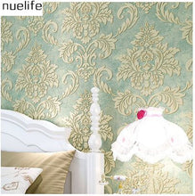 European nonwovens wallpaper living room bedroom 3D stereo stripes super thick relief wallpaper background wall