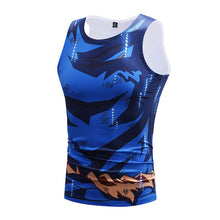 Dragon Ball Z Mens Summer Tank Tops Super Saiyan Goku Vegeta Frieza Master Roshi Bodybuilding Vest Fitness Breathable Jerseys