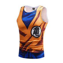 Dragon Ball Z Mens Summer Tank Tops Super Saiyan Goku Vegeta Frieza Master Roshi Bodybuilding Vest Fitness Breathable Jerseys